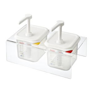 Araven Sauce Dispensers with Pump GN 1/6 Transparent 2.6Ltr (2 Pack)