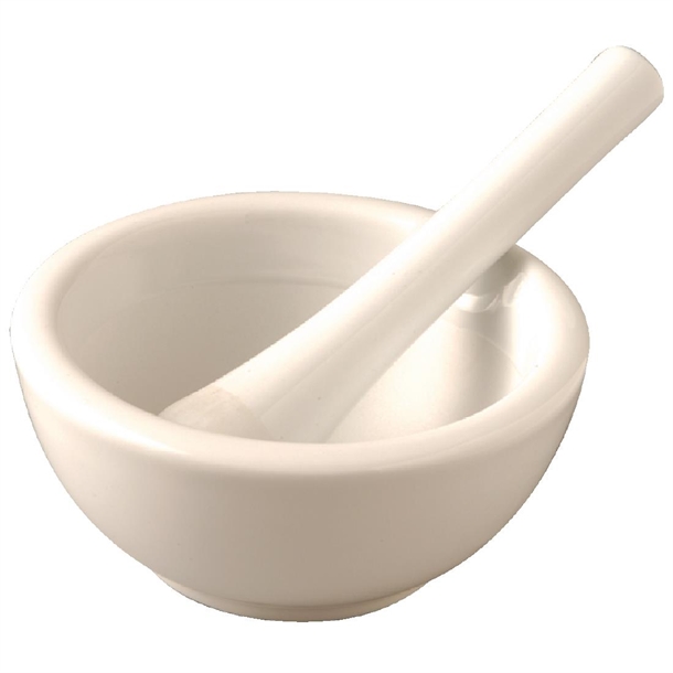 Vogue Porcelain Pestle and Mortar 115mm Vogue Porcelain Pestle and Mortar 115mm