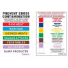 Hygiplas Low Density Set of 6 Chopping Boards with Rack - 450x300x10mm Hygiplas Low Density Set of 6 Chopping Boards with Rack - 450x300x10mm