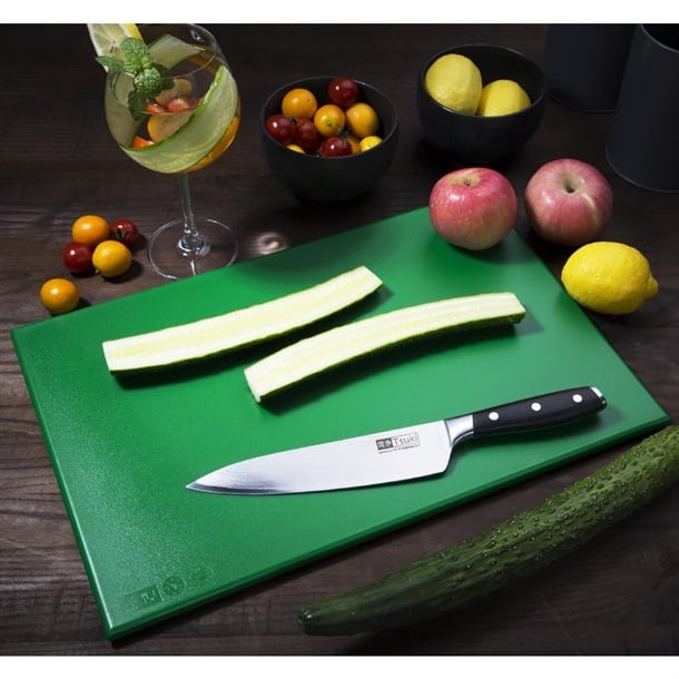 Hygiplas High Density Chopping Board Green - 450x300x12mm