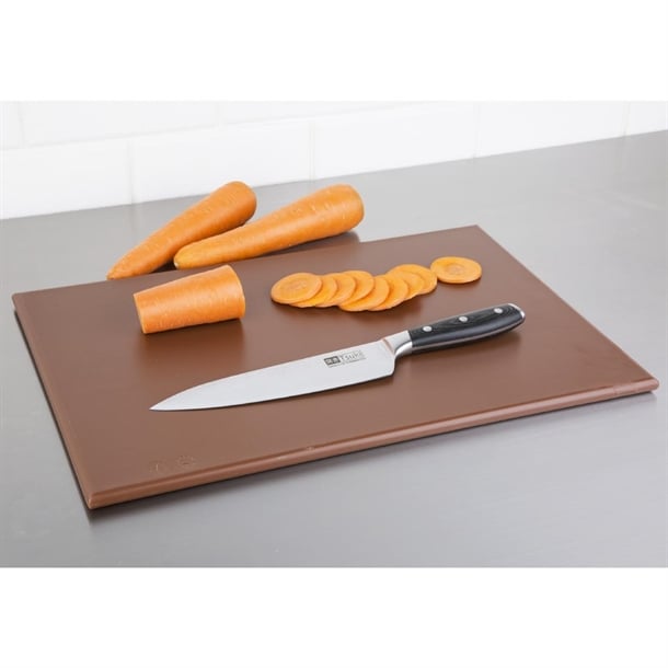 Hygiplas High Density Chopping Board Brown - 450x300x12mm Hygiplas High Density Chopping Board Brown - 450x300x12mm