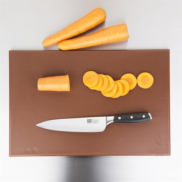 Hygiplas High Density Chopping Board Brown - 450x300x12mm Hygiplas High Density Chopping Board Brown - 450x300x12mm