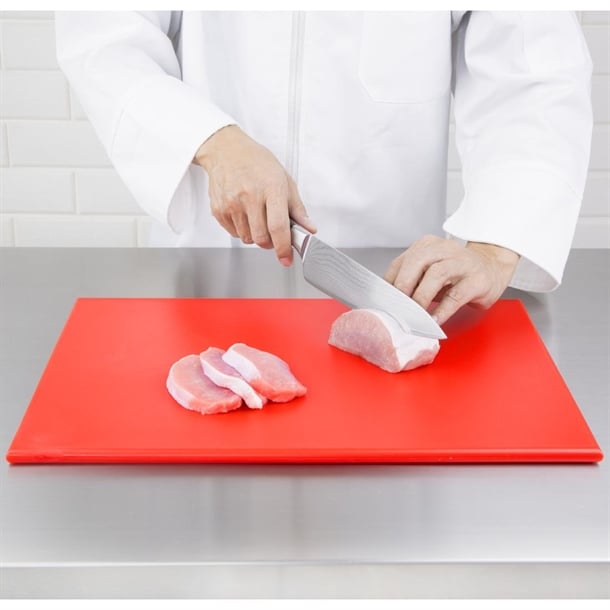 Hygiplas High Density Chopping Board Red - 450x300x12mm