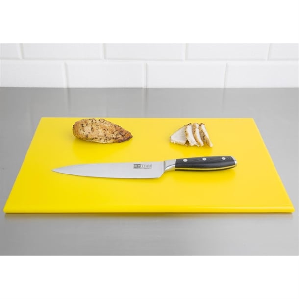 Hygiplas High Density Chopping Board Yellow - 450x300x12mm Hygiplas High Density Chopping Board Yellow - 450x300x12mm