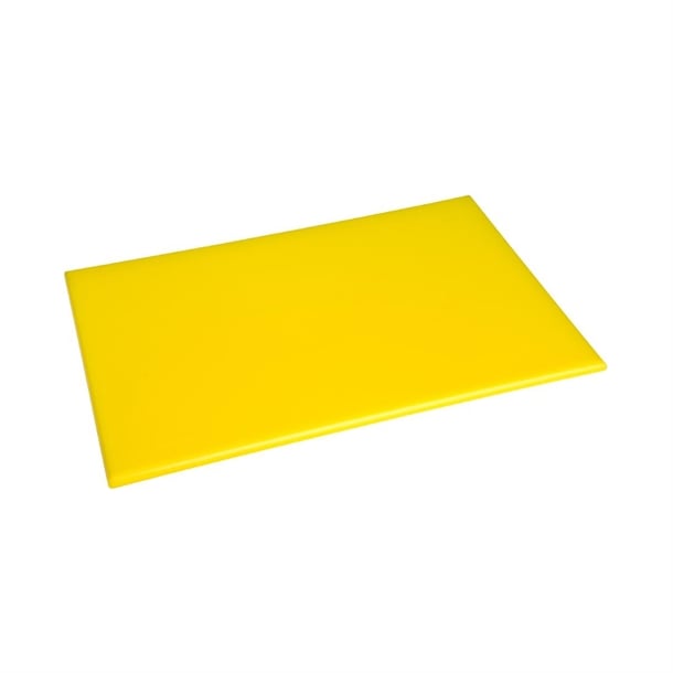 Hygiplas High Density Chopping Board Yellow - 450x300x12mm Hygiplas High Density Chopping Board Yellow - 450x300x12mm