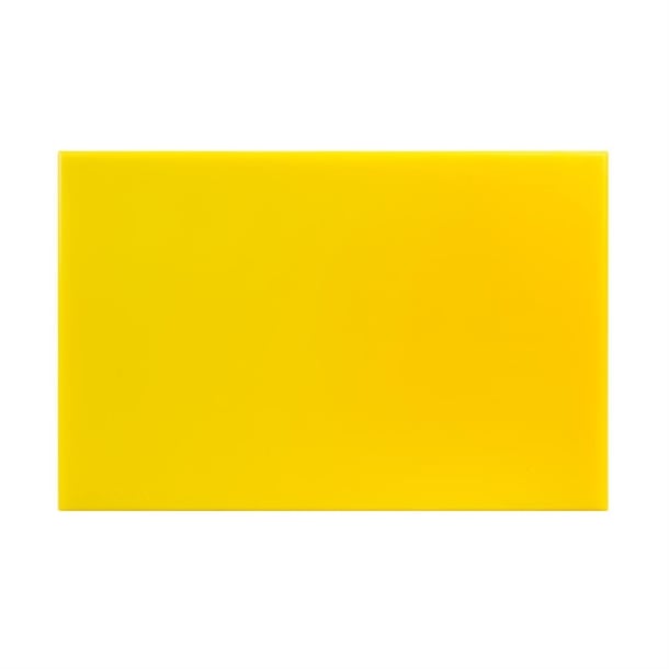 Hygiplas High Density Chopping Board Yellow - 450x300x12mm Hygiplas High Density Chopping Board Yellow - 450x300x12mm