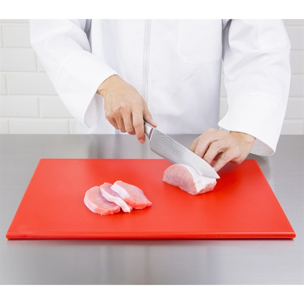 Hygiplas Antibacterial High Density Chopping Board Red - 455x305x12mm Hygiplas Antibacterial High Density Chopping Board Red - 455x305x12mm
