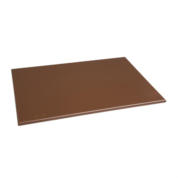 Hygiplas Antibacterial High Density Chopping Board Brown - 455x305x12mm Hygiplas Antibacterial High Density Chopping Board Brown - 455x305x12mm