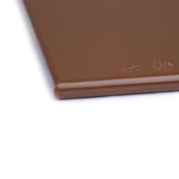 Hygiplas Antibacterial High Density Chopping Board Brown - 455x305x12mm Hygiplas Antibacterial High Density Chopping Board Brown - 455x305x12mm