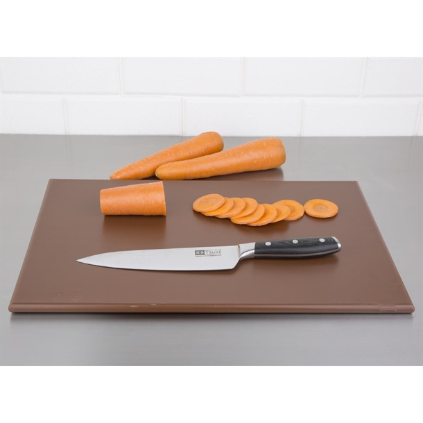 Hygiplas Antibacterial High Density Chopping Board Brown - 455x305x12mm Hygiplas Antibacterial High Density Chopping Board Brown - 455x305x12mm