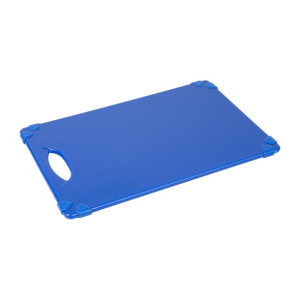 Hygiplas Commercial Grip Chopping Board Blue - 458x306mm