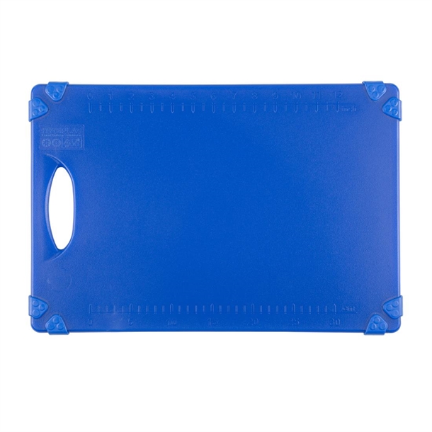 Hygiplas Commercial Grip Chopping Board Blue - 458x306mm