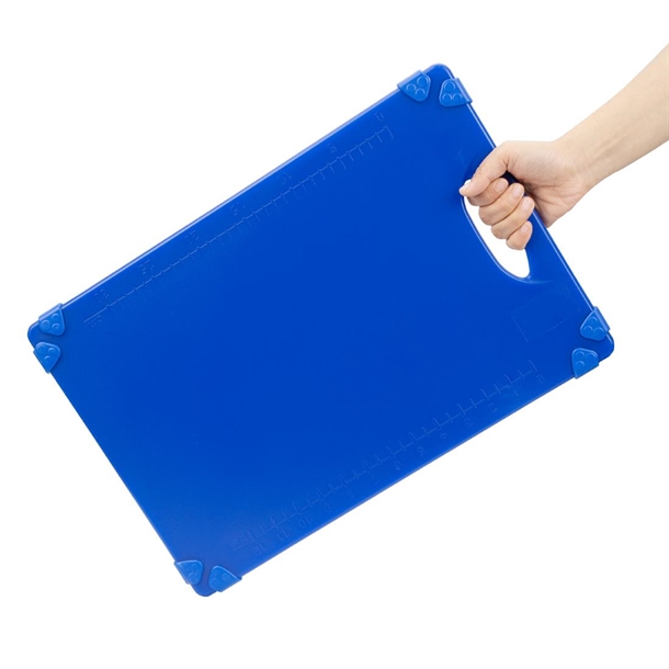 Hygiplas Commercial Grip Chopping Board Blue - 458x306mm