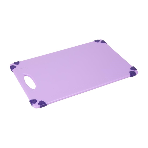 Hygiplas Commercial Grip Chopping Board Purple - 458x306mm Hygiplas Commercial Grip Chopping Board Purple - 458x306mm