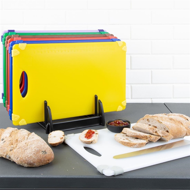 Hygiplas Commercial Grip Chopping Board Purple - 458x306mm Hygiplas Commercial Grip Chopping Board Purple - 458x306mm