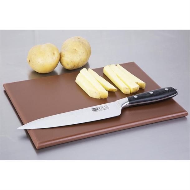 Hygiplas High Density Chopping Board Brown - 12x229x305mm Hygiplas High Density Chopping Board Brown - 12x229x305mm