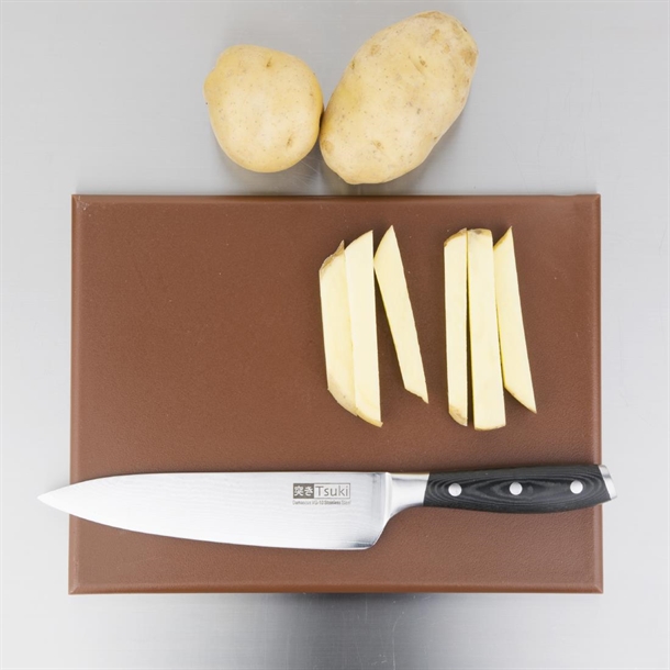 Hygiplas High Density Chopping Board Brown - 12x229x305mm Hygiplas High Density Chopping Board Brown - 12x229x305mm