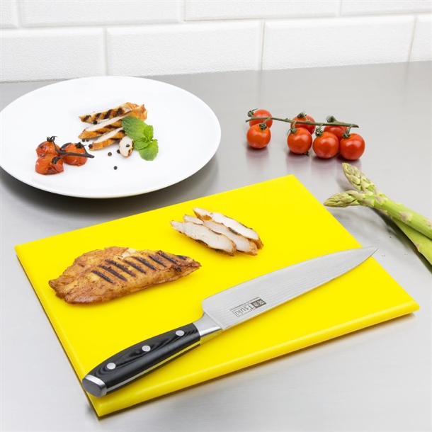 Hygiplas High Density Chopping Board Yellow - 12x229x305mm Hygiplas High Density Chopping Board Yellow - 12x229x305mm