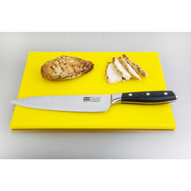 Hygiplas High Density Chopping Board Yellow - 12x229x305mm Hygiplas High Density Chopping Board Yellow - 12x229x305mm