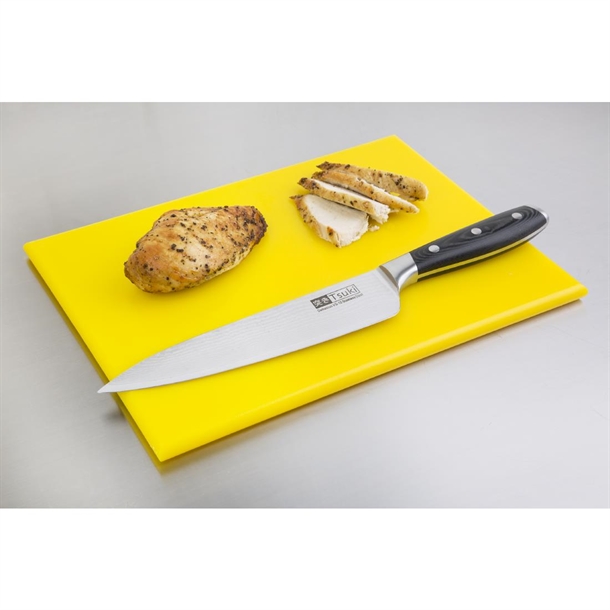 Hygiplas High Density Chopping Board Yellow - 12x229x305mm Hygiplas High Density Chopping Board Yellow - 12x229x305mm