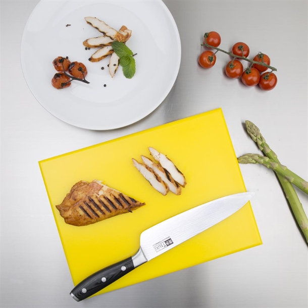 Hygiplas High Density Chopping Board Yellow - 12x229x305mm Hygiplas High Density Chopping Board Yellow - 12x229x305mm
