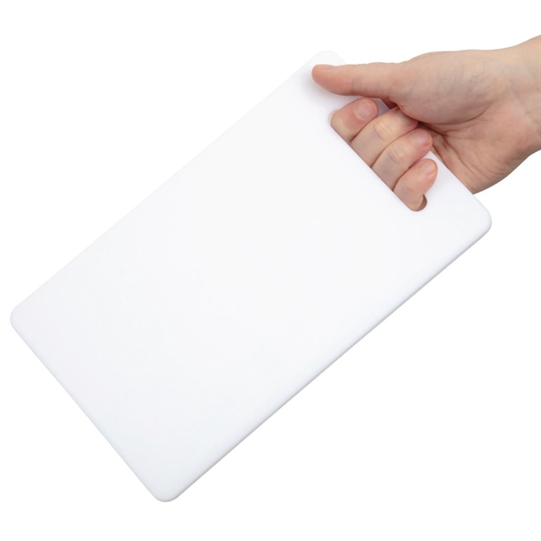 Hygiplas Low Density Cutting Board White - 153x250x6mm Hygiplas Low Density Cutting Board White - 153x250x6mm
