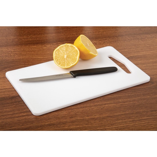 Hygiplas Low Density Cutting Board White - 153x250x6mm Hygiplas Low Density Cutting Board White - 153x250x6mm
