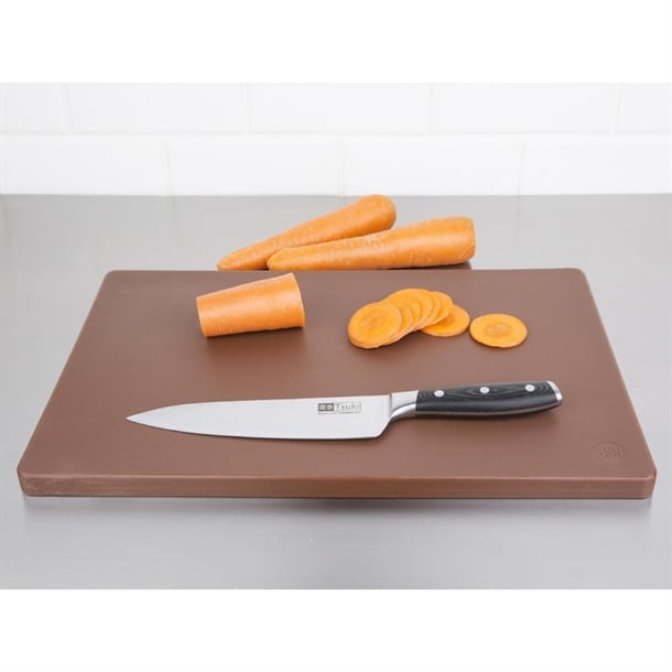 Hygiplas Extra Thick Low Density Chopping Board Brown - 450x300x20mm Hygiplas Extra Thick Low Density Chopping Board Brown - 450x300x20mm