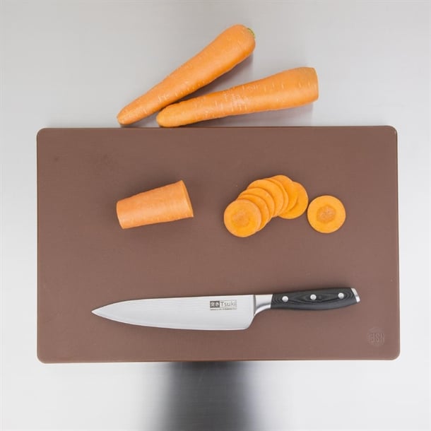 Hygiplas Extra Thick Low Density Chopping Board Brown - 450x300x20mm Hygiplas Extra Thick Low Density Chopping Board Brown - 450x300x20mm