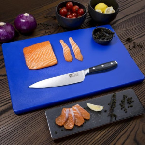 Hygiplas Extra Thick Low Density Chopping Board Blue - 450x300x20mm