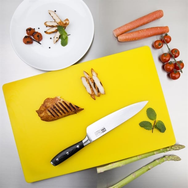 Hygiplas Extra Thick Low Density Chopping Board Yellow - 450x300x20mm Hygiplas Extra Thick Low Density Chopping Board Yellow - 450x300x20mm