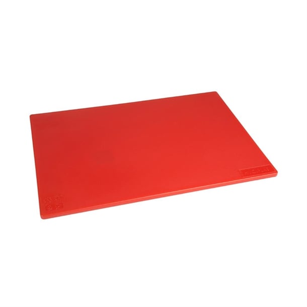 Hygiplas Low Density Chopping Board Red - 450x300x10mm Hygiplas Low Density Chopping Board Red - 450x300x10mm