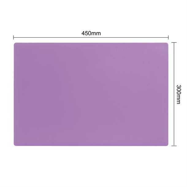 Hygiplas Antibacterial Low Density Chopping Board Purple - 450x300x10mm