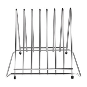Hygiplas Stainless Steel Heavy Duty Chopping Board Rack - 7 Slots