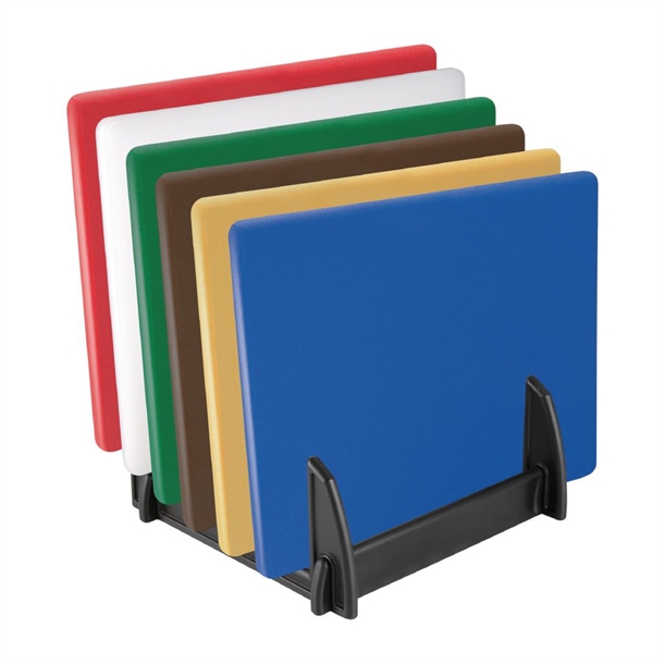 Hygiplas Plastic Chopping Board Rack Small - 6x 14mm Slots