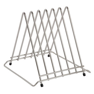 Hygiplas Stainless Steel Triangle Chopping Board Rack - 6x 30mm Slots