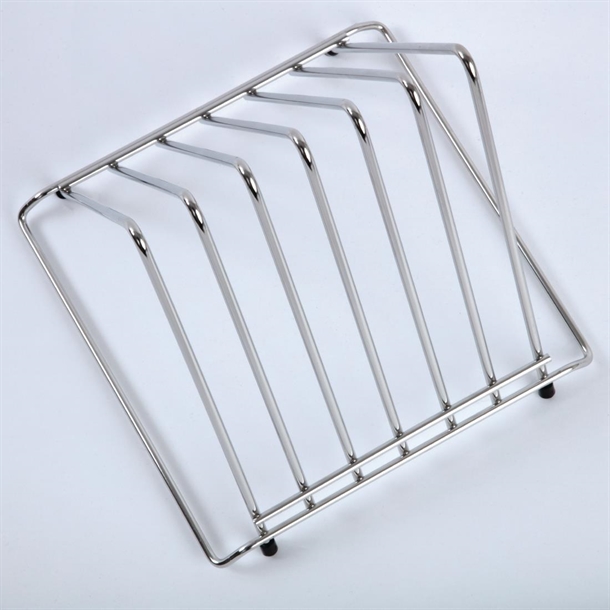 Hygiplas Stainless Steel Triangle Chopping Board Rack - 6x 30mm Slots