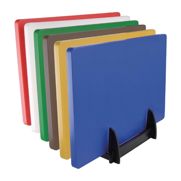 Hygiplas Plastic Chopping Board Rack Large - 6x 25mm Slots Hygiplas Plastic Chopping Board Rack Large - 6x 25mm Slots