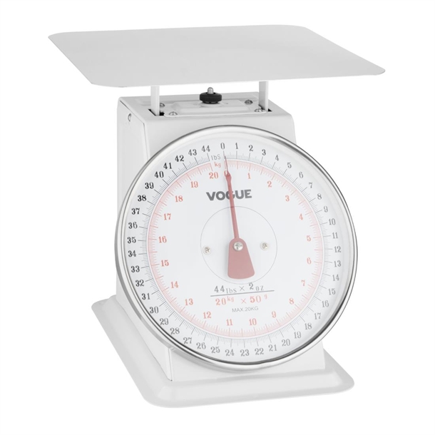 Vogue Kitchen Scale Flat Top 20kg/44lbs -Grad. 50g/2oz Vogue Kitchen Scale Flat Top 20kg/44lbs -Grad. 50g/2oz