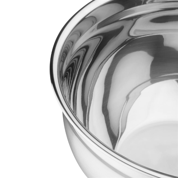 Vogue Stainless Steel Mixing Bowl with Silicone Base 5Ltr