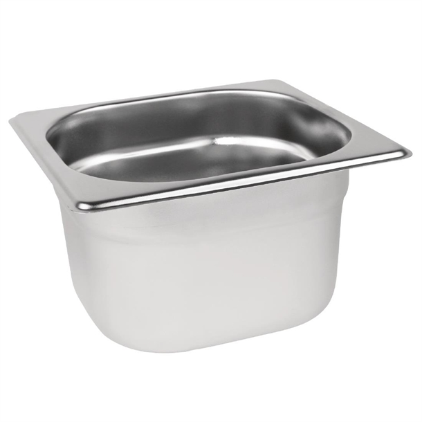 Vogue Stainless Steel Gastronorm Tray 1/6 Vogue Stainless Steel Gastronorm Tray 1/6