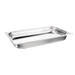 Nisbets Essentials Stainless Steel 1/1 Gastronorm Tray 65mm (Pack 3)