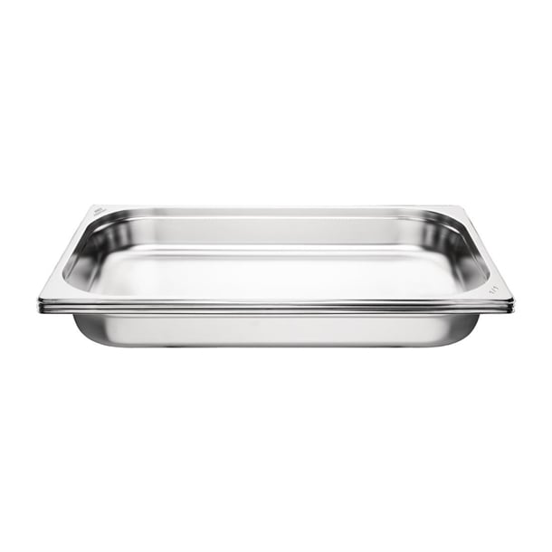 Nisbets Essentials Stainless Steel 1/1 Gastronorm Tray 65mm (Pack 3)