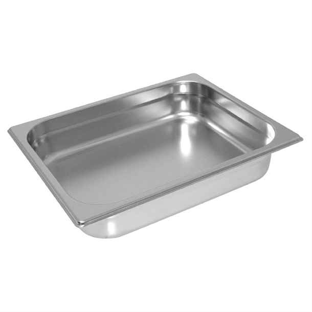 Vogue Stainless Steel Heavy Duty 1/2 Gastronorm Tray 65mm Vogue Stainless Steel Heavy Duty 1/2 Gastronorm Tray 65mm