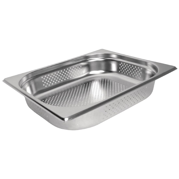 Vogue Stainless Steel Perforated 1/2 Gastronorm Tray Vogue Stainless Steel Perforated 1/2 Gastronorm Tray