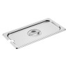 Vogue St/St GN Notched Lid - 1/3