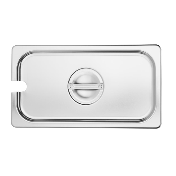 Vogue St/St GN Notched Lid - 1/3