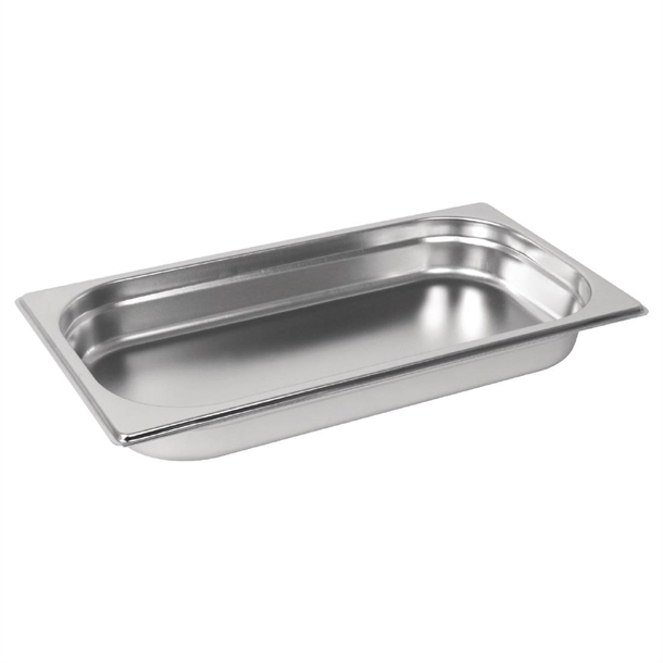 Vogue Stainless Steel 1/3 Gastronorm Tray 40mm Vogue Stainless Steel 1/3 Gastronorm Tray 40mm