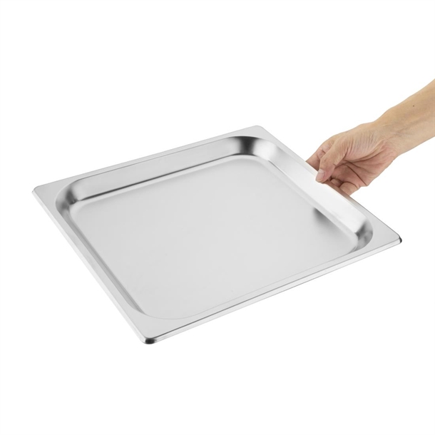 Vogue Stainless Steel Gastronorm 2/3 Tray 20mm Vogue Stainless Steel Gastronorm 2/3 Tray 20mm