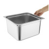 Vogue Stainless Steel Gastronorm 2/3 Tray 200mm Vogue Stainless Steel Gastronorm 2/3 Tray 200mm